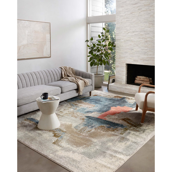 Orren Ellis Ahmirah Gray/Navy Area Rug & Reviews Wayfair